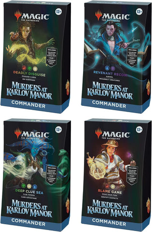 Magic: The Gathering Murders at Karlov Manor Commander Decks Set of 4 (Release Date 9 Feb 2024)