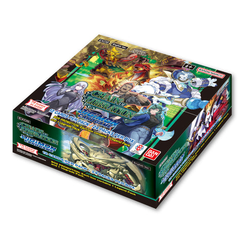 Caja de refuerzo adicional del juego de cartas Digimon EX08: Chain of Liberation (fecha de lanzamiento: 10 de enero de 2025)