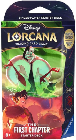 Baraja de inicio del primer capítulo de Disney Lorcana TCG Emerald and Ruby (fecha de lanzamiento en Australia: 1 de junio de 2024)