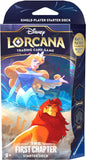 Baraja de inicio del primer capítulo de Disney Lorcana TCG Zafiro y acero (fecha de lanzamiento en Australia: 1 de junio de 2024)