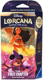 Baraja de inicio del primer capítulo de Disney Lorcana TCG Amber and Amethyst (fecha de lanzamiento en Australia: 1 de junio de 2024)