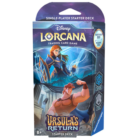 Disney Lorcana TCG Ursula's Return Starter Deck Sapphire & Steel (Australia Release Date 13 July 2024)