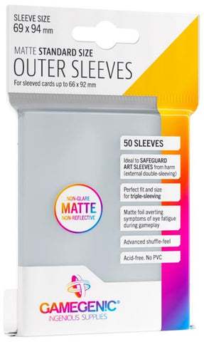 Gamegenic Outer Sleeves Prime Matte Standard Size (50 Sleeves Per Pack)