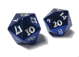 Ultra Pro Heavy Metal D20 2-Dice Set - Blue