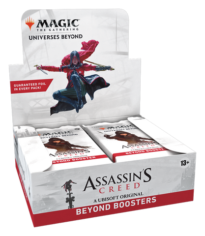 Caja de sobres de Assassin's Creed Beyond de MTG (fecha de lanzamiento: 5 de julio de 2024)