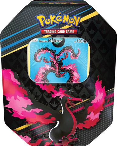 POKÉMON TCG Crown Zenith Tin (4 boosters)-Galarian Moltres