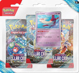 POKÉMON TCG Scarlet & Violet Stellar Crown Three Booster Blister (Release Date 13 Sep 2024)