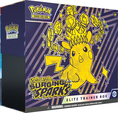 Caja de Entrenador Élite de 8 chispas emergentes de Pokémon TCG Scarlet &amp; Violet