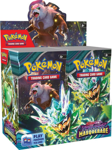 Caja de sobres de Twilight Masquerade de Pokémon TCG Scarlet &amp; Violet (fecha de lanzamiento: 24 de mayo de 2024)