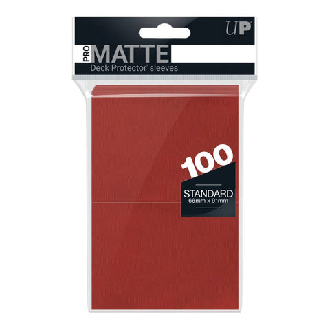 Protectores de cubierta estándar Ultra Pro Red Pro Matte 100 unidades