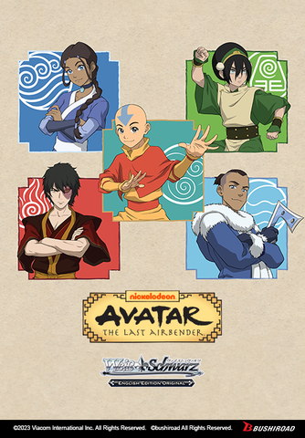 Paquete de refuerzo en inglés de Avatar: The Last Airbender de Weiss Schwarz (fecha de lanzamiento: 16 de junio de 2023)