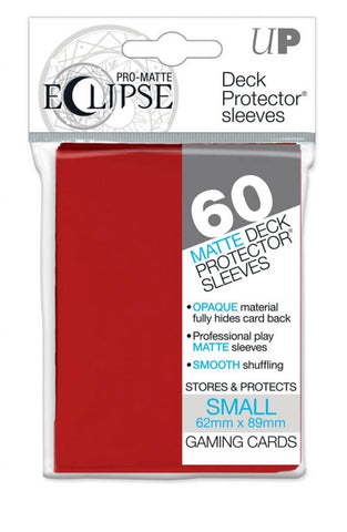 ULTRA PRO DECK PROTECTORS SMALL - 60ct PRO Matte- ECLIPSE Red